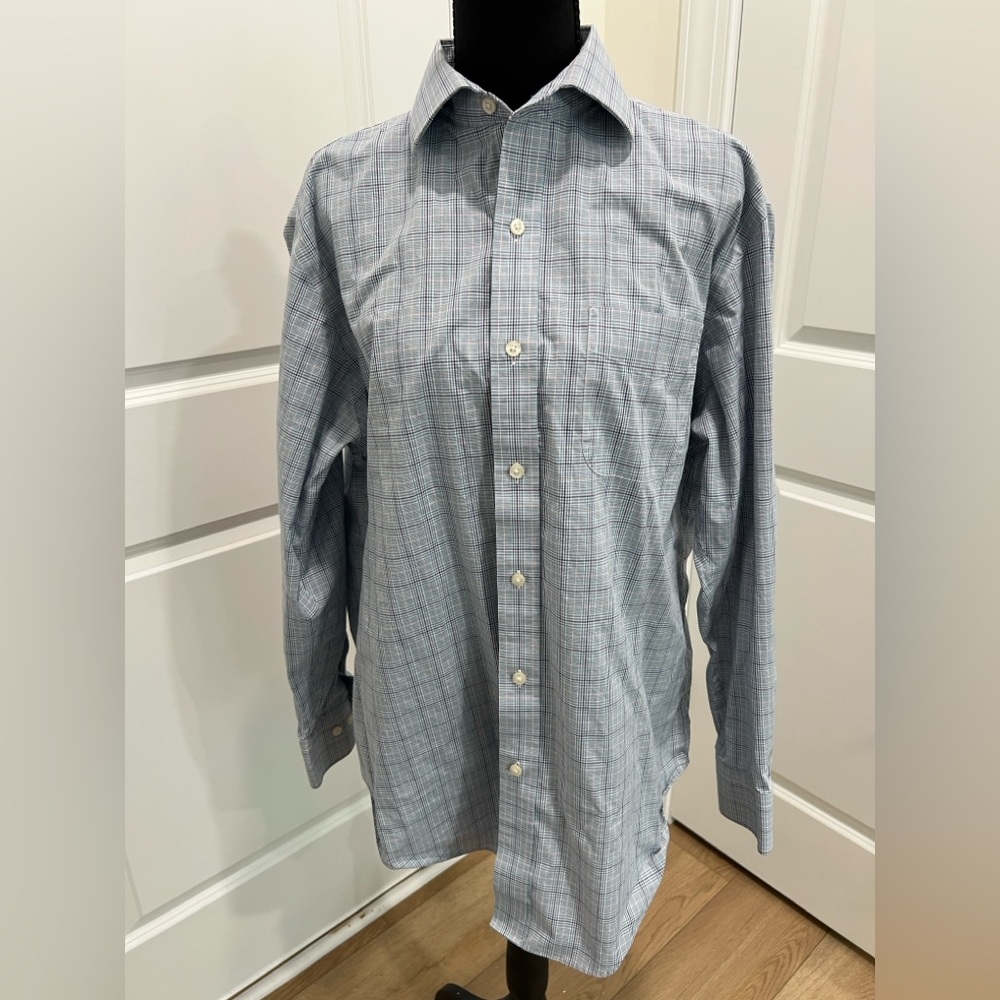 Ralph Lauren Gray Checkered Button Down Shirt